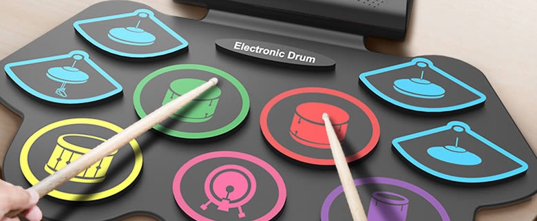 portable electronic drum kit