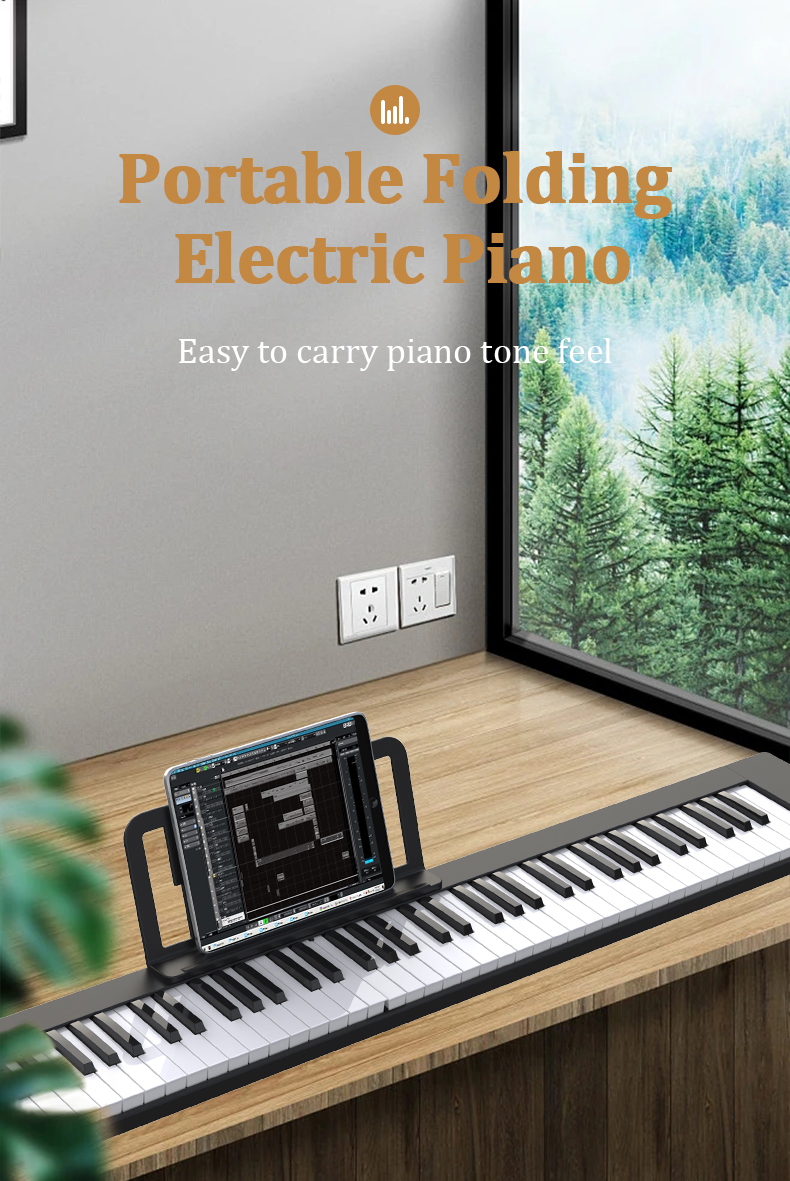 88-Key Portable Electronic Piano with Dual Speakers